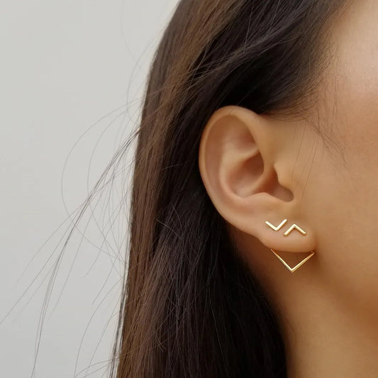 Geometric Gold Earring